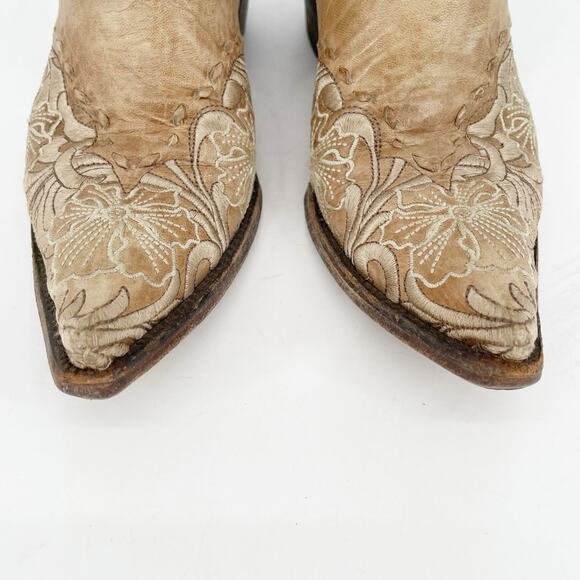Old Gringo Erin Bone Cream Floral Embroidered Western Cowgirl Boot size 7 - Picture 7 of 14